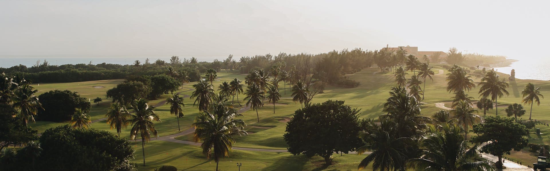 Golf course at sunrise
